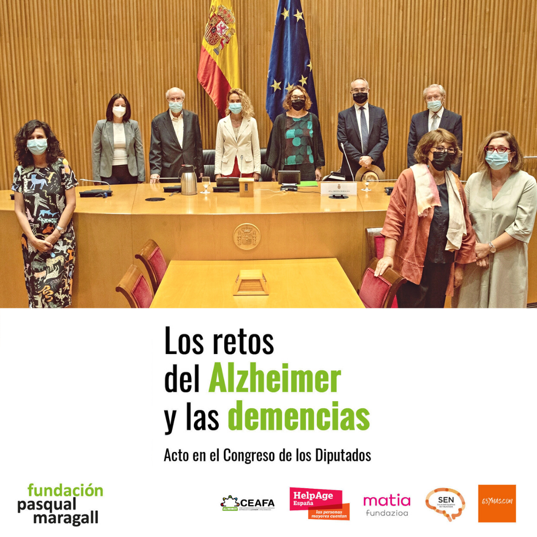 Imagen de entidades en la jornada retos de las demencias celebrada en el Congreso de los Diputados